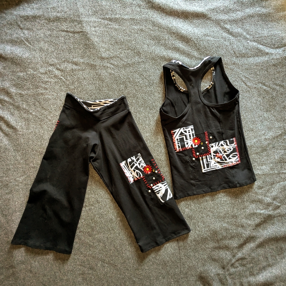 NEW Margarita Supplex fitness outfit Top and Pants XS 1